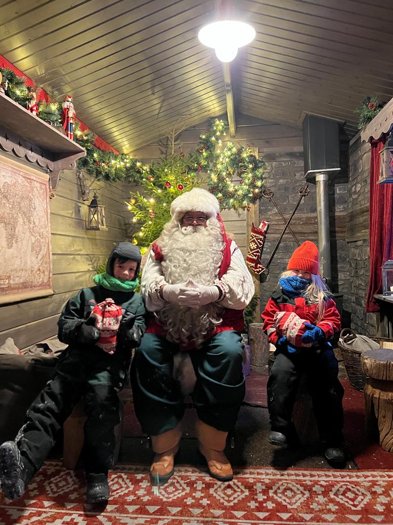 meeting Santa on the Search for Santa Day