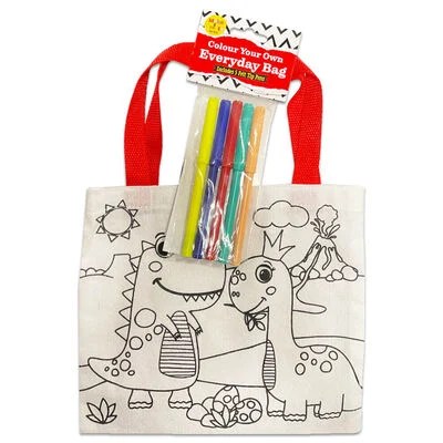colour your own bag with felt tip pens